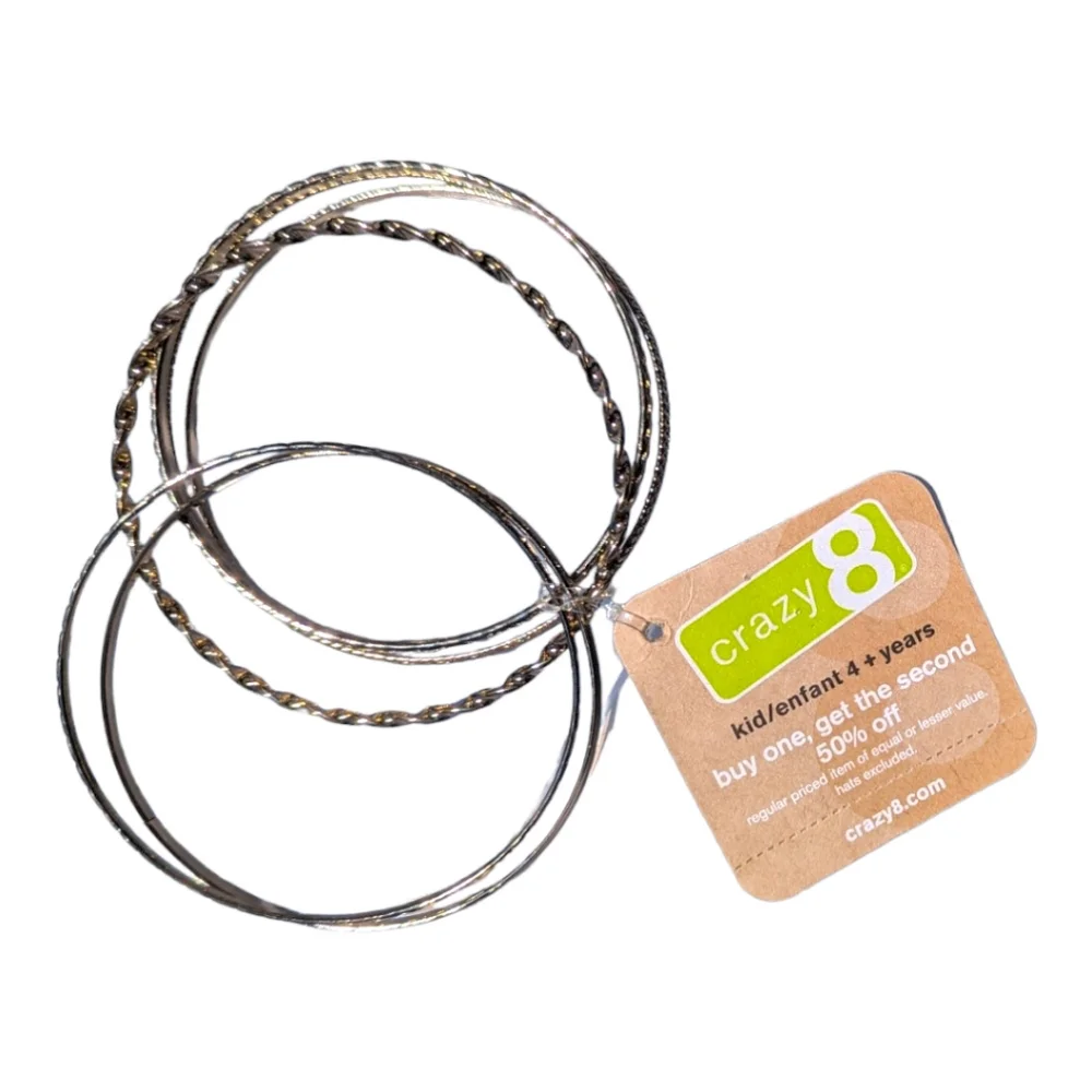 Crazy 8 Girls 4+ Metal Gold Bracelets (5)